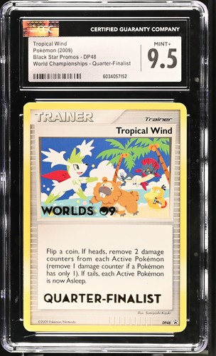 TROPICAL WIND DP48 WORLD CHAMPIONSHIPS QUARTER-FINALIST POKEMON CGC 9.5 MINT+