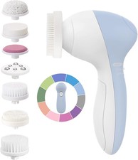 COSLUS Facial Spin Brush Face Cleansing: 7 in 1 Electric 7 brush heads, Blue 