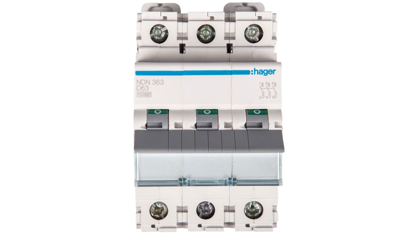 3P D 63A 10kA AC NDN363 Overcurrent Switch Overcurrent Switch