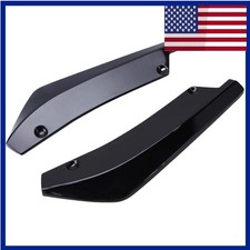 Abs For Most Car Black Rear Spats Bumper Lip Splitter Diffuser Canard Spoiler