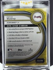 HURSTON WALDREP 2025 TOPPS FIVE STAR #FSA-HW ROOKIE AUTO RC 29/99 BRAVES