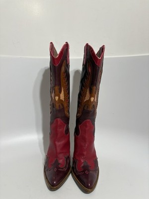 希少✨DOLCE&GABBANA ウエスタンブーツ 37 Vtg Dolce & Gabbana D&G Leather Cowboy Boots 37 | eBay