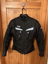HWK Adventure/Touring Motorcycle Jacket Women's Padded Riding Coat W/ CE Armor L