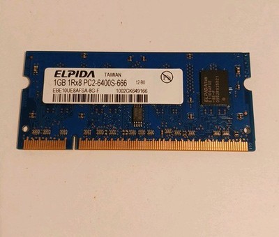 Elpida PC2-5300 1 GB SO-DIMM 667 MHz DDR2 SDRAM Memory (EBE11UE6ACUA-6E-E)