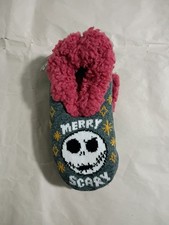 Nightmare Before Christmas Women's Faux Fur Slippers Size 4-10