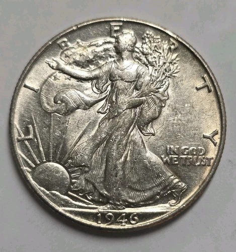 1946 Walking Liberty Half Dollar BU Details