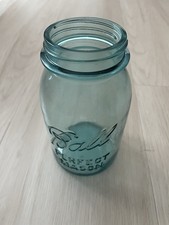 Vintage Blue Ball Perfect Mason Jar Aqua Glass Quart Canning #2