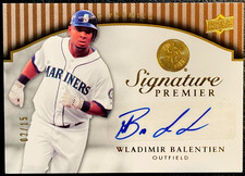 2008 UD Premier Signature Premier Wladimir Balentien Gold Parallel Auto #02/15!