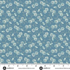 Sewing Bird By Laundry Basket Quilts For Andover - Dusk Daisy Chain  #1616-B