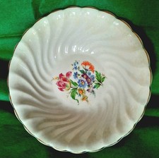 Bakelite Vintage 1940s-50s Warranted 22k Gold Serving Bowl Made In USA Harker Co