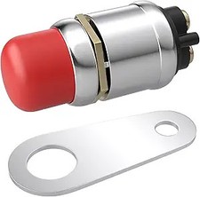 Push Button Starter Switch 12V 50A, Waterproof Momentary Start Switch red-1