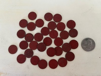 34 1940s  OPA Red Point World War 2 WWII US Ration Tokens Vintage