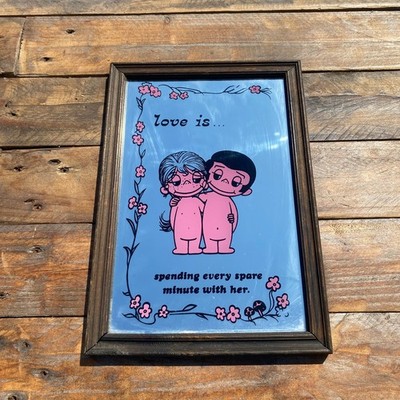 Vintage Kim Casali Love is Spending Every Spare Minute with Her Mirror - 34x23cm