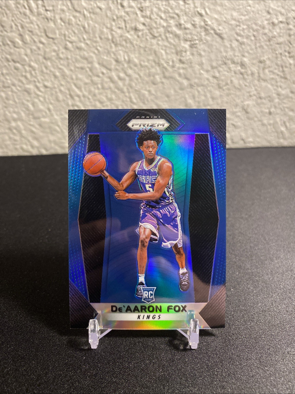 2017-18 Prizm De'Aaron Fox RC Prizm Blue Rookie #/199 Kings