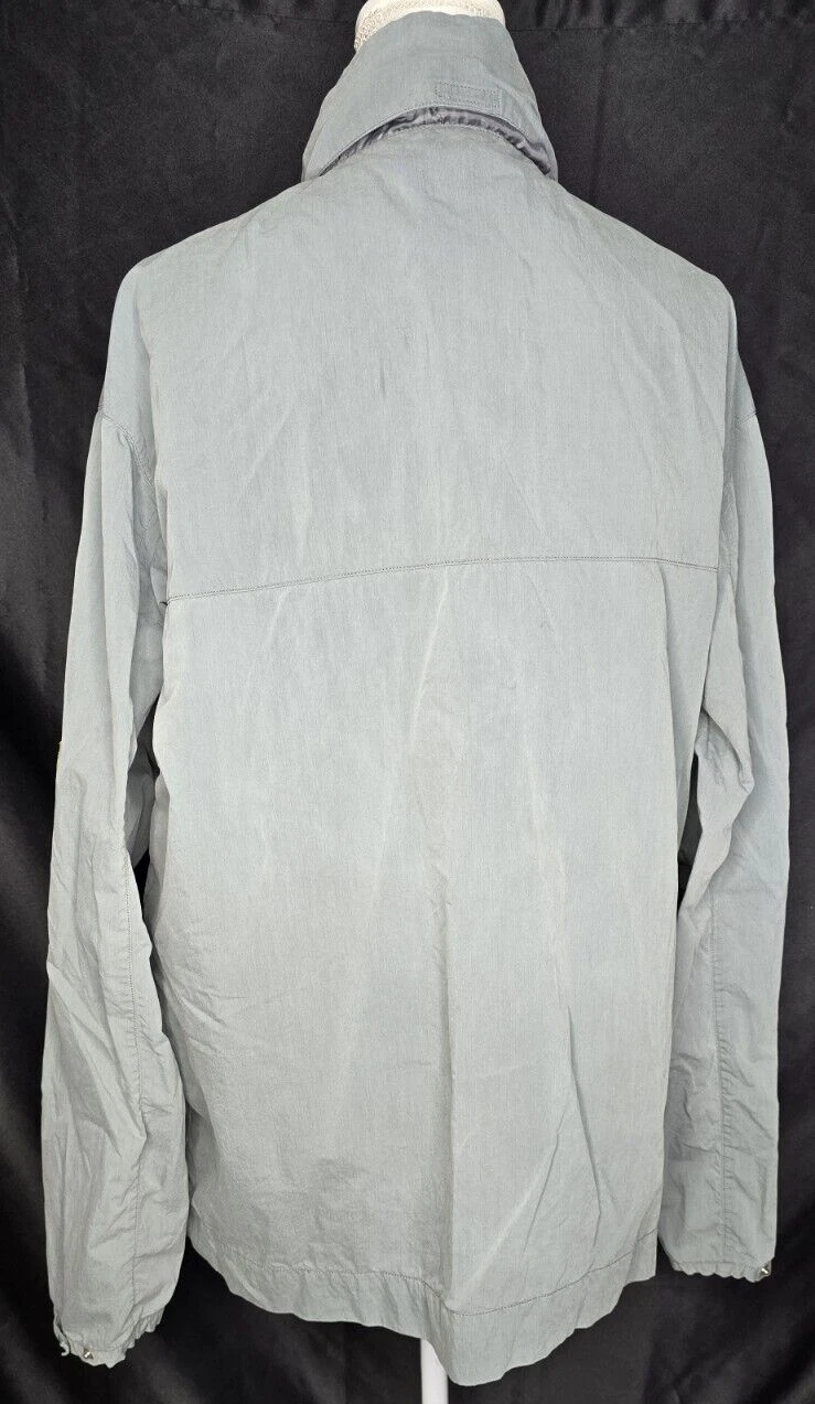 Planet Earth Jacket XL Skateboard Ski Net Lined Green Gray Hidden Hood Full Zip - product detail image 4
