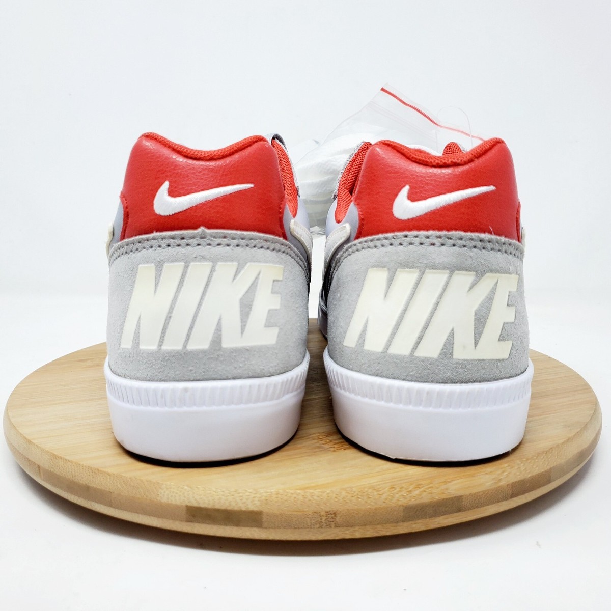Nike NSW Tiempo Trainer Shoes Mens 7 Grey White Red Retro  display picture 2