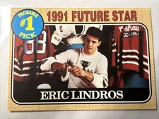 RARE! ERIC LINDROS 1991 Future Star Probable #1 Pick Rookie Trading Card Hockey
