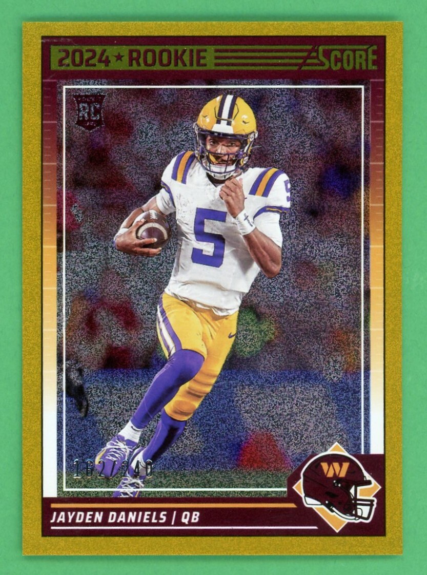 Jayden Daniels 2024 Panini Score Gold Dots Rookie Card /240 #302
