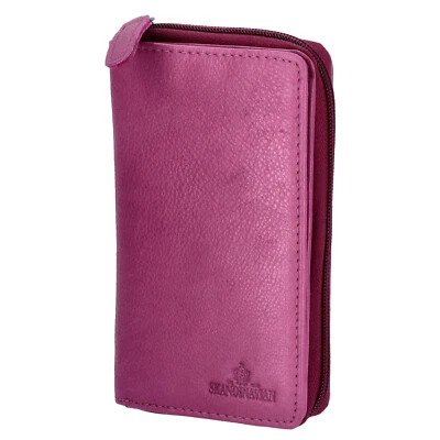 The Skandinavian Brand Damen Leder Geldbörse fuchsia