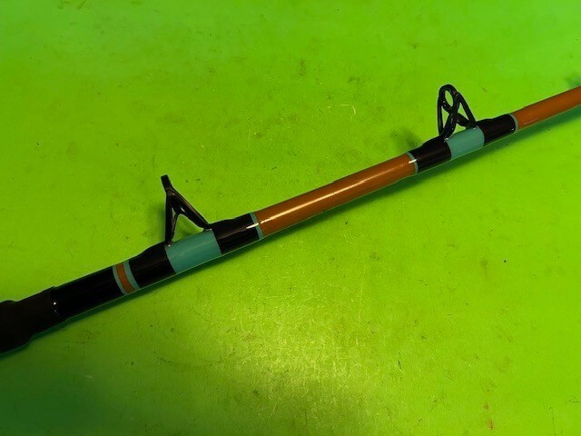 CUSTOM BUILT CALSTAR 6 FOOT 7 INCH 50 TO 100 POUND CLASS RAIL ROD FISHING ROD CUSTOM BUILT CALSTAR 6 FOOT 7 INCH 50 TO 100 POUND CLASS RAIL ROD FISHING ROD