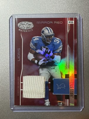 James Stewart Detroit Lions Leaf Certified NFL 2003 GAME USED PATCH SP /150