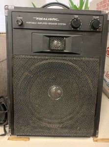 realistic portable amplified speaker system