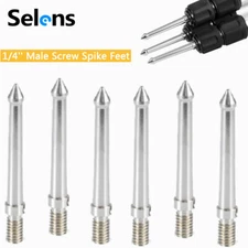 Selens 1/4" Screw Tripod Monopod Steel Spike Long Feet for Gitzo Benro Stand