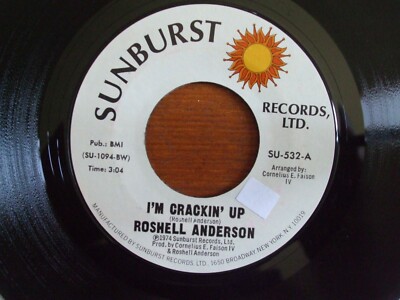 45T 7'' SP ROSHELL ANDERSON I'M CRACKIN UP US PRESSING 1974 NORTHERN SOUL FUNK