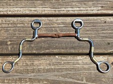 QUALITY Sweet Iron Hinged Mouth Western Shank Bit w Silver Accents 4.75" 4-3/4"