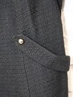 H&M Boucle Dress Wool Blend Black Details Removable Belt Gold Buttons By 2XLNwt