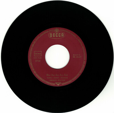 7'' Single - GER - Small Faces - Sha-La-La-La-Lee - Decca 25227, original 1966