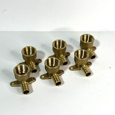  6 PCS Drop Ear Elbow 1/2" X 1/2" Female NPT Threaded Crimp Fittings -Lead Free