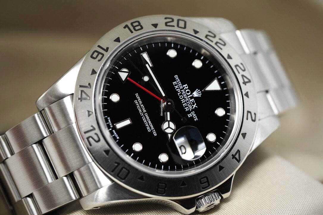Rolex Explorer II ref. 16570 Watch Automatic Movement Steel Case 40 mm