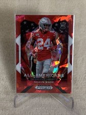 SHAUN WADE 2021 Panini Prizm Draft Picks RC RED Cracked Ice All American #191