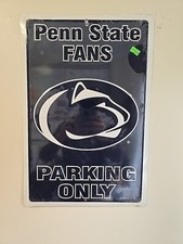 Penn State University Metal Football Clothing Nittany Lions Parking Only Garage