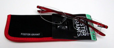 Foster Grant Rimless Reading Glasses with Soft Case ARCHIE RED 1.50 51/16-144