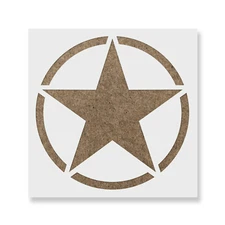 Military Star Stencil - Durable & Reusable Mylar Stencils