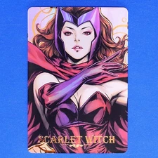Marvel Scarlet Witch Rainbow Foil Holographic Character Art Trading Card B