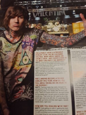 BRING ME THE HORIZON OLI SYKES / MATT TUCK A4 POSTER KERRANG MAGAZINE UK 