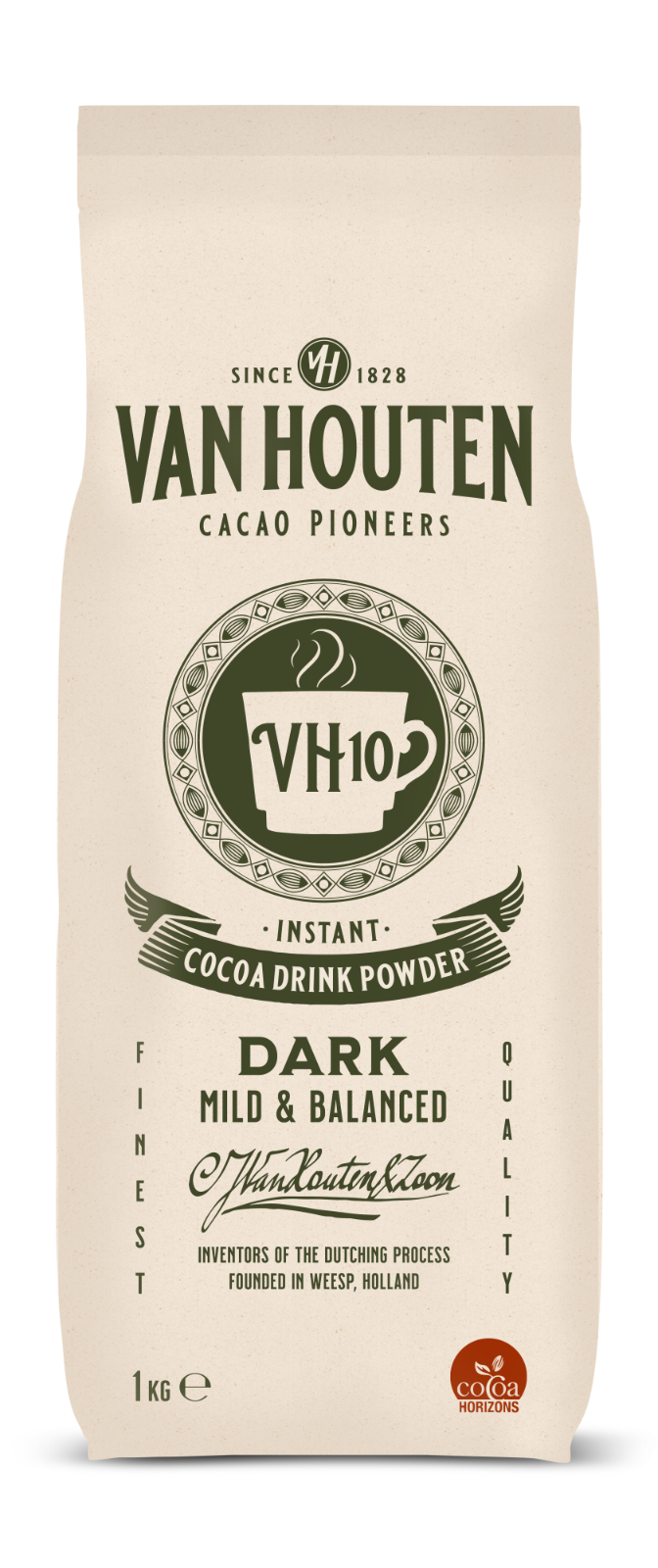 10kg Van Houten VH10 Instant Vending Hot Chocolate Powder  (10 x 1 kg bags)