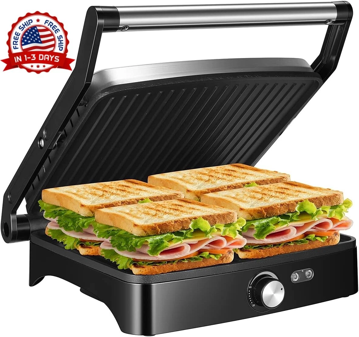 Sandwichera Grill Sanduchera Sanwiche Sanduches Maker Tostadora De Pan  Non-Stick