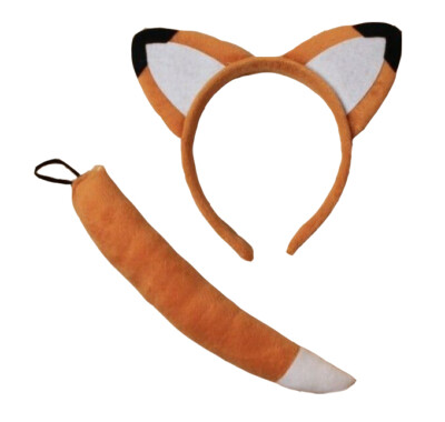 Hellbrauner Fuchs Set (Ohren & Schwanz) fantastischer Herr Fuchs Welttag des Buches Kostüm Tier