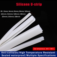 U-Shape Silicone Rubber Seali Strip Desk Edge Protector Anti-Collision 4mm-20mm