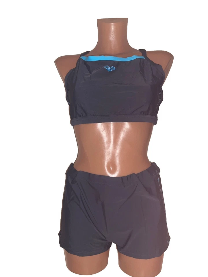 Arena Lapril Damen Bikini Badeanzug asphalt steam blue 38 42 44 46