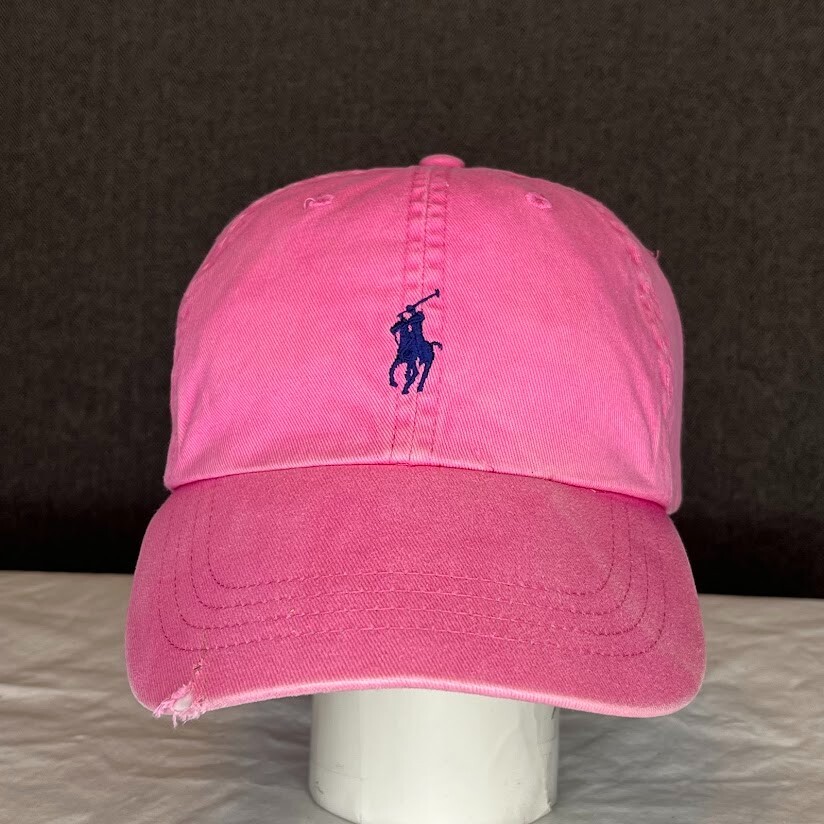 Polo Ralph Lauren cappello uomo taglia unica rosa ricamato pony classico