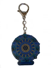 Feng Shui Blue Rhino Elephant Amulet Anti Burglary Keychain