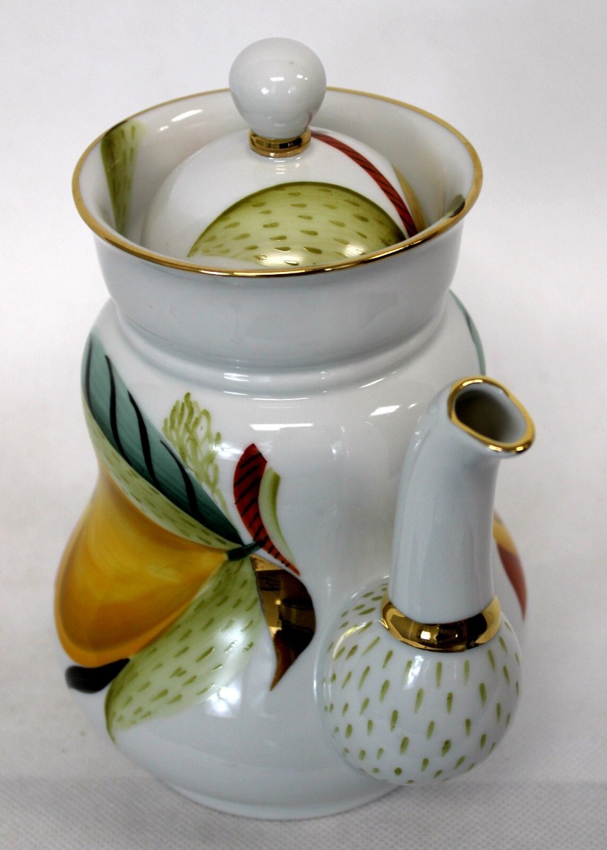 Russian Vintage 1992 Hand Painted Lomonosov Porcelain Teapot 3