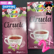 TE DE CIRUELA / Prune Tea 100% natural 2 Boxes (25 bags each)