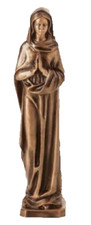 Statua Tombale Madonna che prega in bronzo statua in bronzo altezza: 63 cm