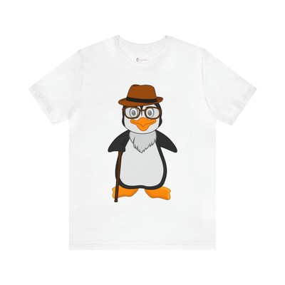 Adult-Size Grandpa Penguin Tee - Leigha Marina Cartoon Design